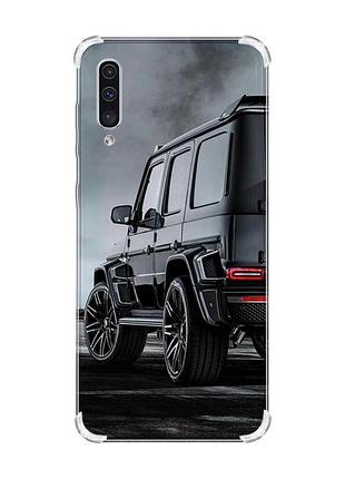 Чохол з потовщеними кутами на samsung galaxy а50 (2019) а505 :: авто чорне (принт 235)