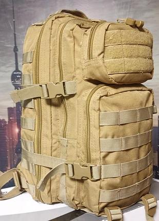 Тактичний рюкзак mil-tec assault pack small у кольорі coyote/coyote tan. об'єм: 20 літрів.  модель: (арт. 14002005)