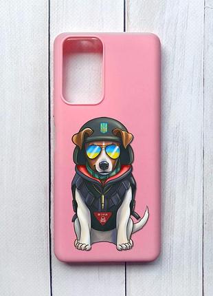 Матовый чехол на xiaomi redmi note 10 pro/10 pro max розовый :: пёс патрон (принт 4)