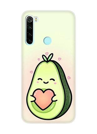Чехол на xiaomi redmi note 8 :: кавай авокадо с сердечком (принт 310)