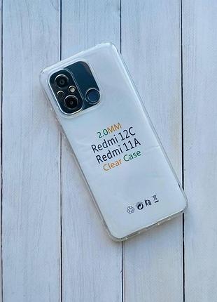 Прозрачный силиконовый чехол для xiaomi redmi 12c