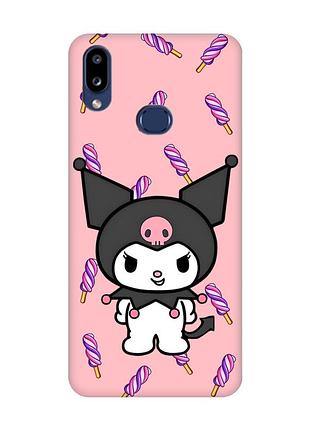 Матовий рожевий чохол на samsung galaxy a10s (a107) куромі (принт 390)