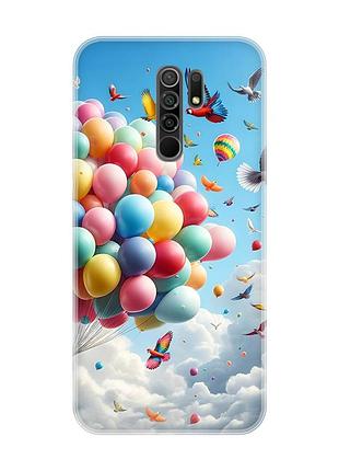 Чехол на xiaomi redmi 9 :: воздушные шарики (принт 365)