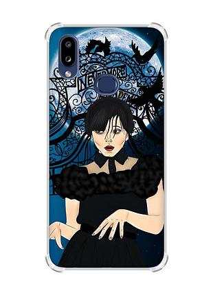 Чехол с утолщенными углами на samsung galaxy a10s/a107 :: танец. уэнсдей (принт 212)