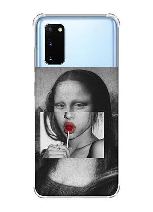 Чохол із потовщеними кутами на samsung galaxy s20 plus :: сучасна мона ліза (принт 351)