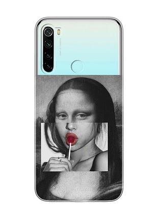 Чехол на xiaomi redmi note 8 :: современная мона лиза (принт 351)