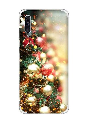 Чохол з потовщеними кутами на samsung galaxy а50 (2019) а505 :: різдвяна ялинка (принт 161)