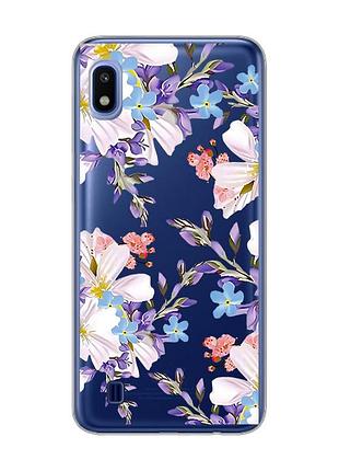 Прозрачный чехол на samsung galaxy a10 (2019) a105 :: цветочный рисунок (принт 272)