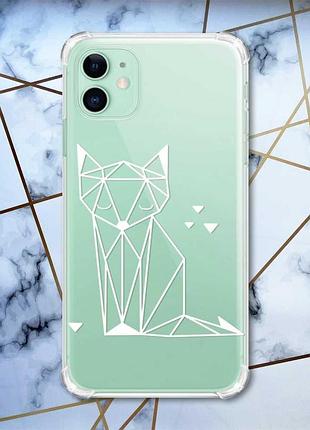 Чохол з потовщеними кутами на apple iphone 11 (6.1) :: лисиця (принт 127)