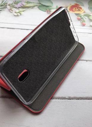 Чехол-книжка с рисунком для xiaomi redmi 8a красный :: девушка с газетой (принт 31) 4