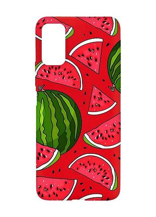 Матовий червоний чохол на xiaomi redmi note 11 4g кавуни (принт 341)
