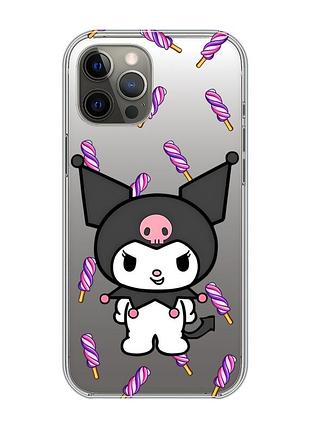 Прозрачный чехол на iphone 12 pro max куроми (принт 390)