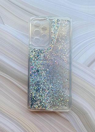 Чехол с плавающими блестками на samsung galaxy a53 4g/a53 5g серебристый