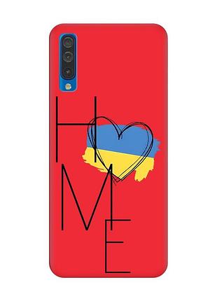 Матовый красный чехол на samsung galaxy a50 (2019) a505/a30s :: дом украина (принт 353)