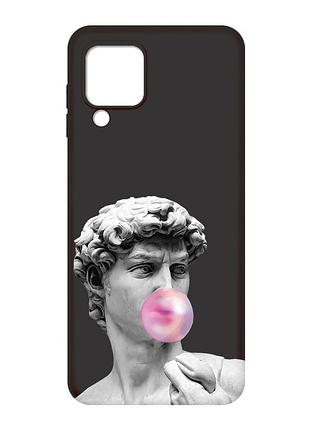 Матовый черный чехол на samsung galaxy m32 / a22 / m22 4g :: скульптура (принт 352)