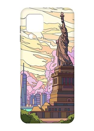 Чохол з чорними боками на samsung galaxy m32 / a22 / m22 4g :: статуя свободи (принт 331)