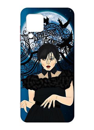Чехол с красными боками на samsung galaxy m32/a22/m22 4g :: танец. уенсдей (принт 212)