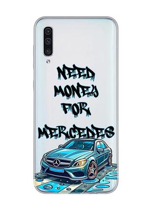 Прозрачный чехол на samsung galaxy a50 (2019) a505/a30s :: хочу мерседес (принт 387)