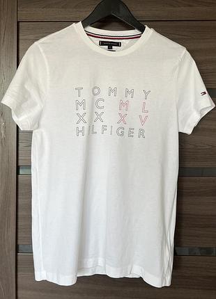 Оригинальная футболка tommy hilfiger corp text tee (mw0mw25950), размер s