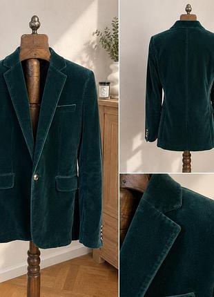 Massimo dutti вельветовый пиджак зеленый 2