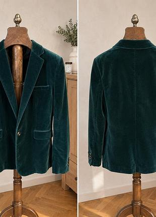 Massimo dutti вельветовый пиджак зеленый