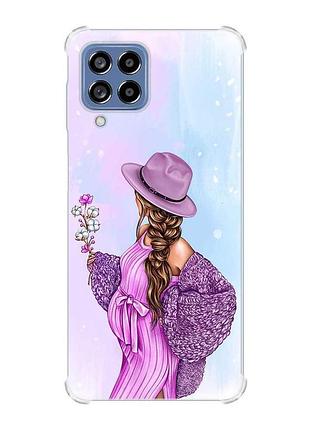 Чохол з потовщеними кутами на samsung galaxy m53 (m536) 5g :: в очікуванні дівчинки (принт 223)
