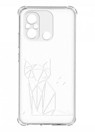Чехол с утолщёнными углами на xiaomi redmi 12c :: лиса (принт 127)
