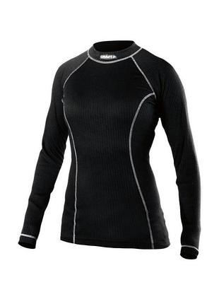 Женская термобелье craft active crew ls wmn размер m черный термокофта