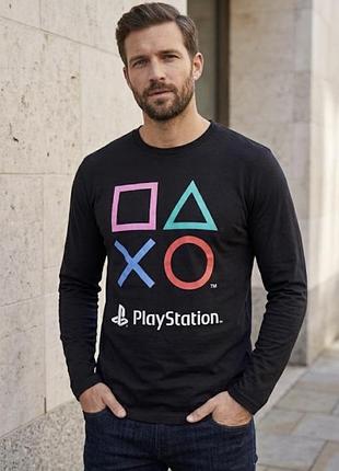 Чоловічий лонгслів playstation | чорна кофта з довгим рукавом плейстейшн | оригінал | розмір xl