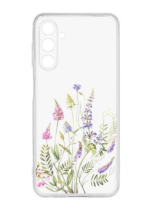 Прозрачный чехол для samsung galaxy m14 :: цветочная идиллия (принт 382)