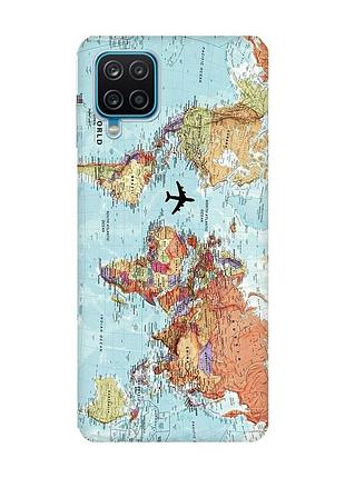 Чохол на samsung galaxy a12 4g :: карта світу (принт 318)