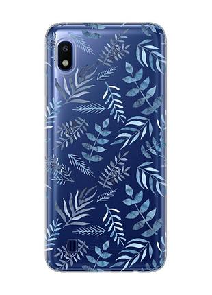 Прозорий чохол на samsung galaxy a10 (2019) a105 :: рослинний фон (принт 276)