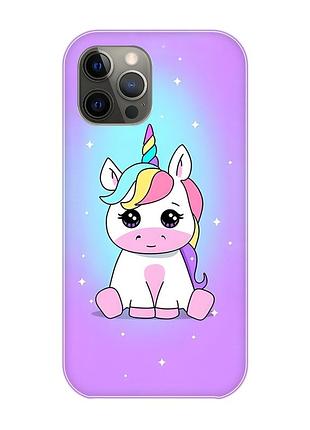 Магнитный чехол на iphone 12 pro max с поддержкой magsafe :: единорог (принт 103)