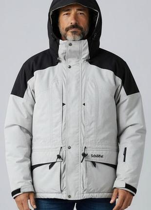Куртка мембрана чоловіча schoffel. сіра/чорна спортивна вітрівка для прогулянок, спорту і туризму gore-tex ветровка xxl
