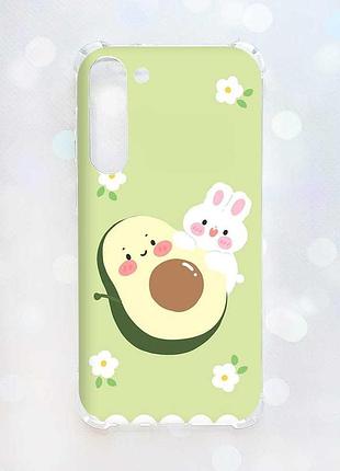Чохол з потовщеними кутами на samsung galaxy s23 plus :: авокадо і зайченя (принт 311)