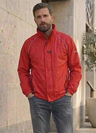 Яскраво-червона чоловіча вітровка gelert (colonia outdoor) | дощовик | розмір l/xl