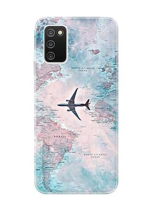 Чехол на samsung galaxy a03s :: путешествия. карта (принт 317)