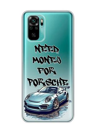 Прозрачный чехол на xiaomi redmi note 10 / note 10s :: хочу порше (принт 385)