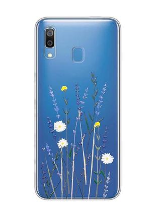 Прозорий чохол на samsung galaxy a30 (2019)/a20 (2019) польові квіти (принт 270)