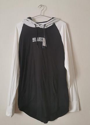 Новый легкий лонгслив-худи с капюшоном hollister, cша
