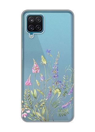 Прозрачный чехол на samsung galaxy a12 4g :: цветочная идиллия (принт 382)