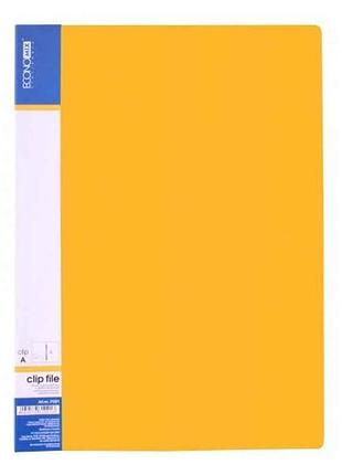 Папка-швидкозшивач а4 з пружинним механізмом clip a, жовта e31201-05 тм economix