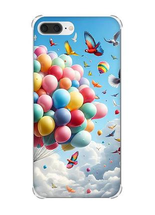 Чохол з потовщеними кутами на iphone 7 plus/ 8 plus :: повітряні кульки (принт 365)