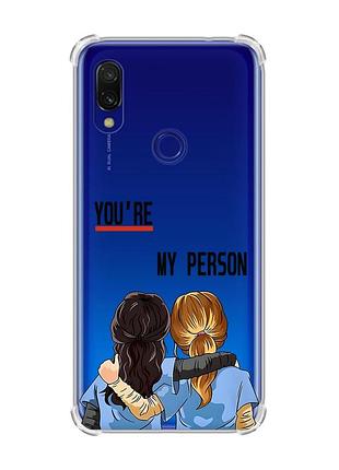 Чохол з потовщеними кутами на xiaomi redmi 7 :: подруги з анатомії /принт 251/