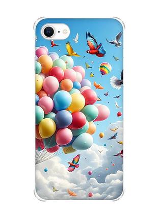 Чохол з потовщеними кутами на iphone 7/ 7s/ 8/ 8s :: повітряні кульки (принт 365)