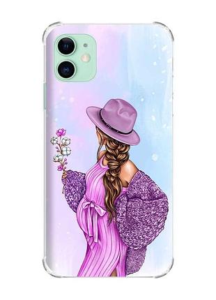 Чехол с утолщёнными углами на iphone 11 :: в ожидании девочки (принт 223)