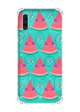 Чохол з потовщеними кутами на samsung galaxy а50 (2019) а505 :: веселі кавунчики (принт 348)
