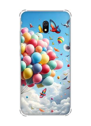 Чехол с утолщенными углами на xiaomi redmi 8a :: воздушные шарики (принт 365)