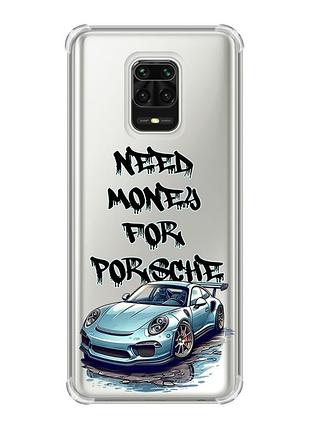 Чехол с утолщёнными углами на xiaomi redmi note 9 pro/ 9s/ 9 pro max :: хочу порше (принт 385)