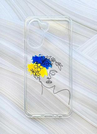 Прозрачный чехол на realme c33 :: украинка арт (принт 3)